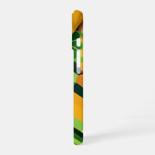 GREEN ORANGE YELLOW IRISH ABSTRAKTE PATTER iPhone 16 HÜLLE (Linke Seite)