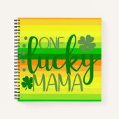 GREEN ORANGE YELLOW ONE LUCKY MAMA NOTIZBLOCK (Vorderseite)
