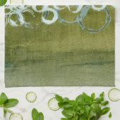 Green Orbs I Geschirrtuch (Gefaltet)