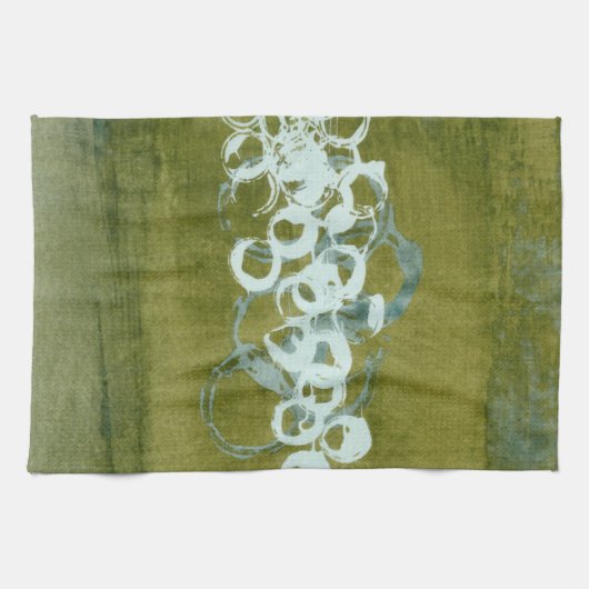 Green Orbs I Geschirrtuch (Horizontal)