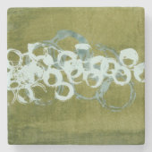 Green Orbs I Steinuntersetzer (Vorderseite)