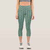 Green Orbs of Interference Capri Leggings (Vorderseite)