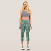 Green Orbs of Interference Capri Leggings (Vorderseite)