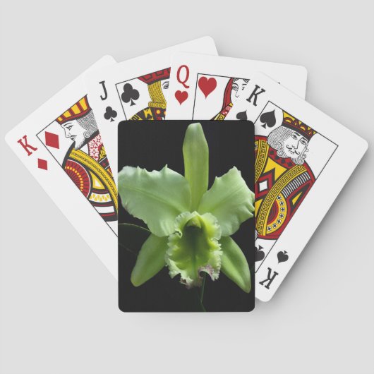 Green Orchid Playing Cards Spielkarten (Rückseite)