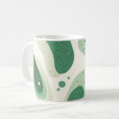 Green Organic Abstract Shapes 🍃 Kaffeetasse (Vorderseite Links)