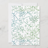 Green Our Adventure fängt Foto Save the Date an Ankündigung (Rückseite)