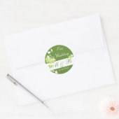 Green Our Wedding Monogram Sticker (Umschlag)