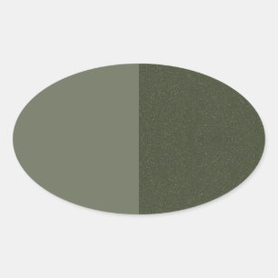 Green Oval Aufkleber mit zwei Tonen Moos - individ