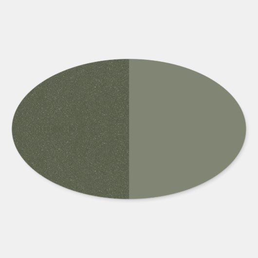Green Oval Aufkleber mit zwei Tonen Moos - individ (Vorderseite)
