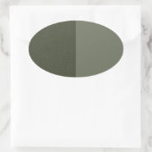 Green Oval Aufkleber mit zwei Tonen Moos - individ (Tasche)