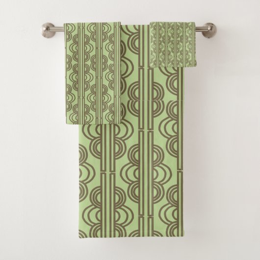 Green Oval Chains Badhandtuch Set (Insitu)