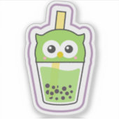 Green Owl Boba Aufkleber (Vorderseite)