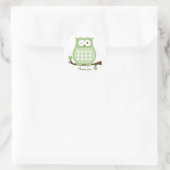 GREEN OWL Round-Fevor-Aufkleber | UMSCHLAG AUFKLEB Runder Aufkleber (Tasche)