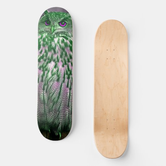 Green Owl Skateboard Deck (Vorderseite)