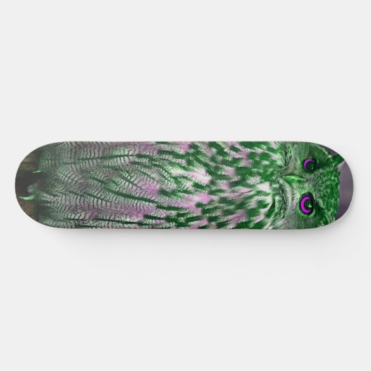 Green Owl Skateboard Deck (Horizontal)