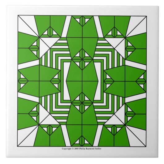 Green Owls Fliese (Vorderseite)