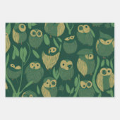 Green Owls Geschenkpapier Set (Vorderseite 3)