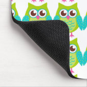 Green Owls Gift Mousepad (Ecke)