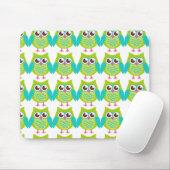 Green Owls Gift Mousepad (Mit Mouse)