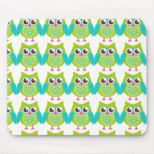 Green Owls Gift Mousepad (Vorne)