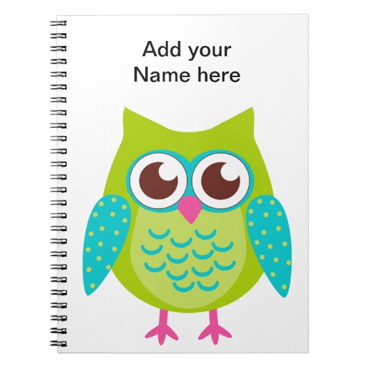 Green Owls Gift Notizblock (Vorderseite)