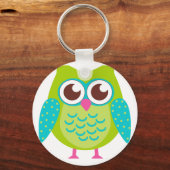 Green Owls Gift Schlüsselanhänger (Vorderseite)
