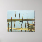 Green Oyster Boat Wrapped Canvas Print Leinwanddruck (Vorderseite)