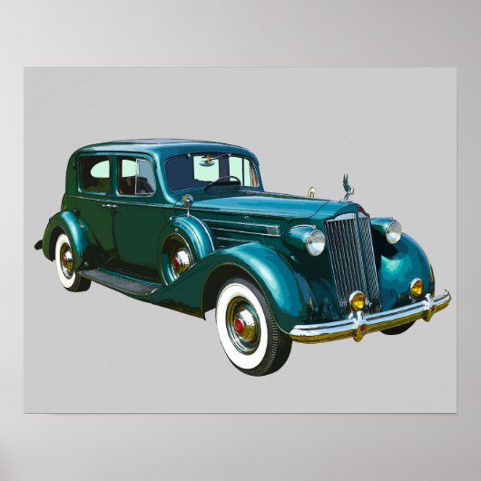 Green Packard Luxury Car Poster (Vorne)