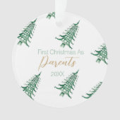 Green Pagoda Weihnachtsbaum "First Christmas as" Ornament (Vorderseite)