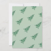 Green Pagoda Weihnachtsbaum Geschenkkartenhalter Einladung (Rückseite)