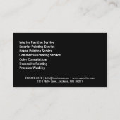 Green Paint Dripping Painting Visitenkarte (Rückseite)