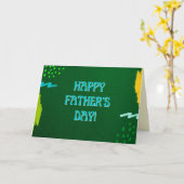 Green Paint Happy Vatertag Card Karte (Gelbe Blume)