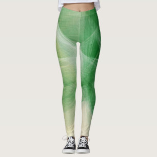 Green Paint Spritzer Leggings
