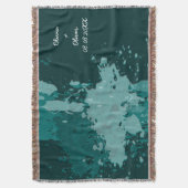 Green Paint Spritzer Outdoor Wedding Party Blanket Decke (Vorderseite Vertikal)