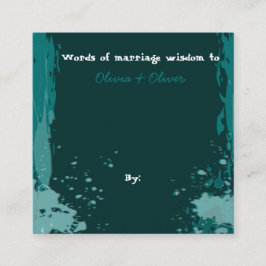Green Paint Spritzer - Worte der Heiratsweisheit - Begleitkarte