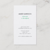 Green Painted Butterfly Logo auf Dunkelgrau Vertik Visitenkarte (Rückseite)