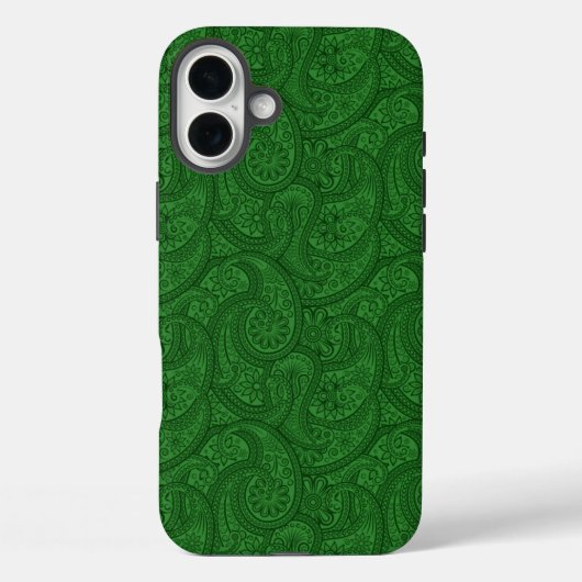 Green Paisley Case-Mate iPhone Hülle (Rückseite)