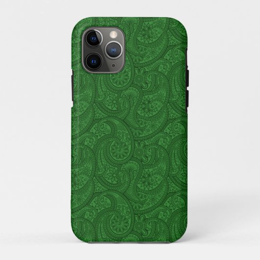 Green Paisley Case-Mate iPhone Hülle (Rückseite)
