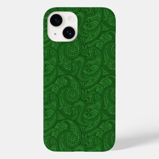 Green Paisley Case-Mate iPhone Hülle (Rückseite)