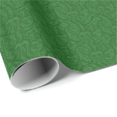Green Paisley Geschenkpapier (Rolleneckpunkt)