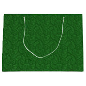 Green Paisley Große Geschenktüte (Vorderseite)