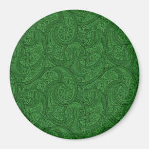Green Paisley Magnet