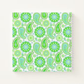 Green Paisley Mit Monogramm Notebook Notizbuch (Rückseite)