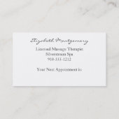 Green Paisley Modern Appointing Business Card Terminkarte (Rückseite)