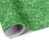 Green Paisley Niedlich Simple Geschenkpapier (Rolleneckpunkt)
