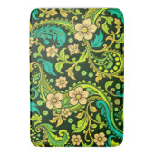Green Paisley Pattern Badematte (Vorderseite Vertikal)