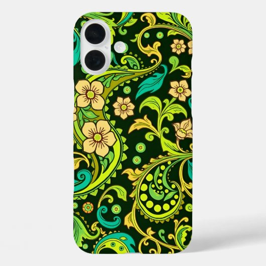 Green Paisley Pattern Case-Mate iPhone Hülle (Rückseite)