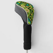 Green Paisley Pattern Golf Headcover (angewinkelt)