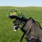 Green Paisley Pattern Golf Headcover (In SItu)