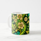 Green Paisley Pattern Kaffeetasse (Vorderseite Links)